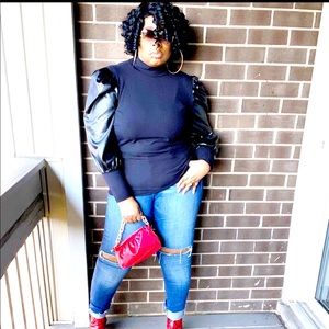 Faux Leather Sleeves